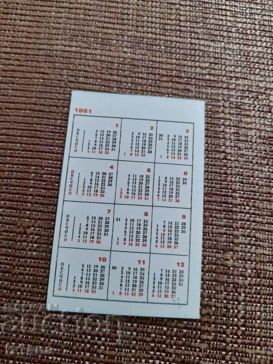 Calendar BDZ 1981 with price 8.00 BGN | € 4.09 Calendar BDZ 1981 with price 8.00 BGN | € 4.09