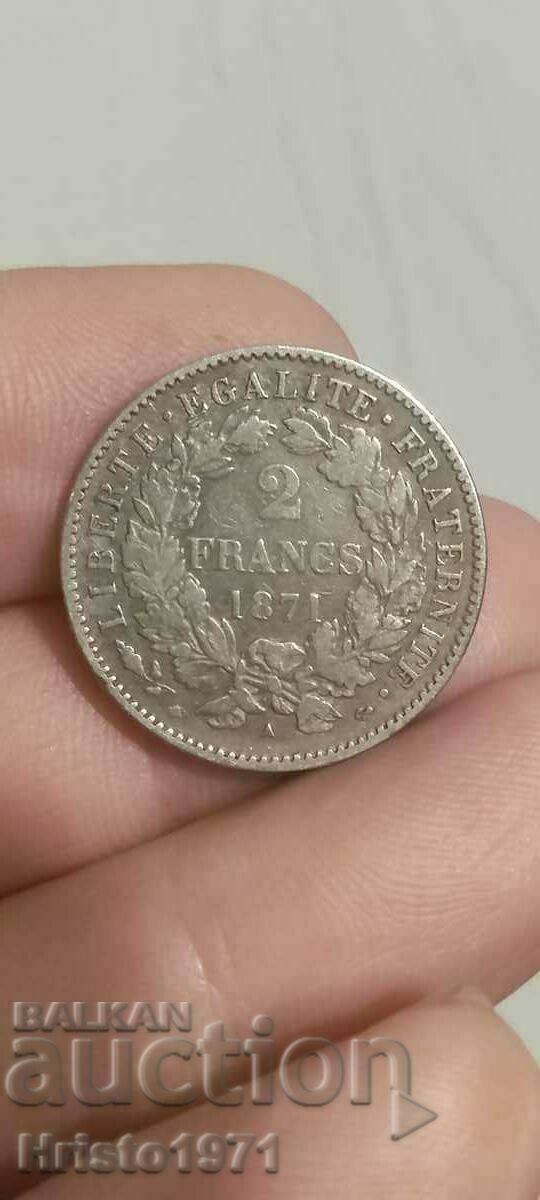 2 franci 1871