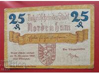 Bancnota-Germania-Saxonia-Nordenham-25 Pfennig 1922
