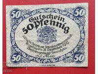 Банкнота-Германия-Саксония-Глаухау-50 пфенига 1919