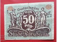 Банкнота-Германия-Бранденбург-Потсдам-50 пфенига 1920