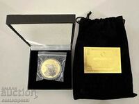 Moneda de colecție placată cu aur Apple Steve Jobs