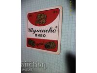 OLD BULGARIAN CARDBOARD BEER MAT UNUSED