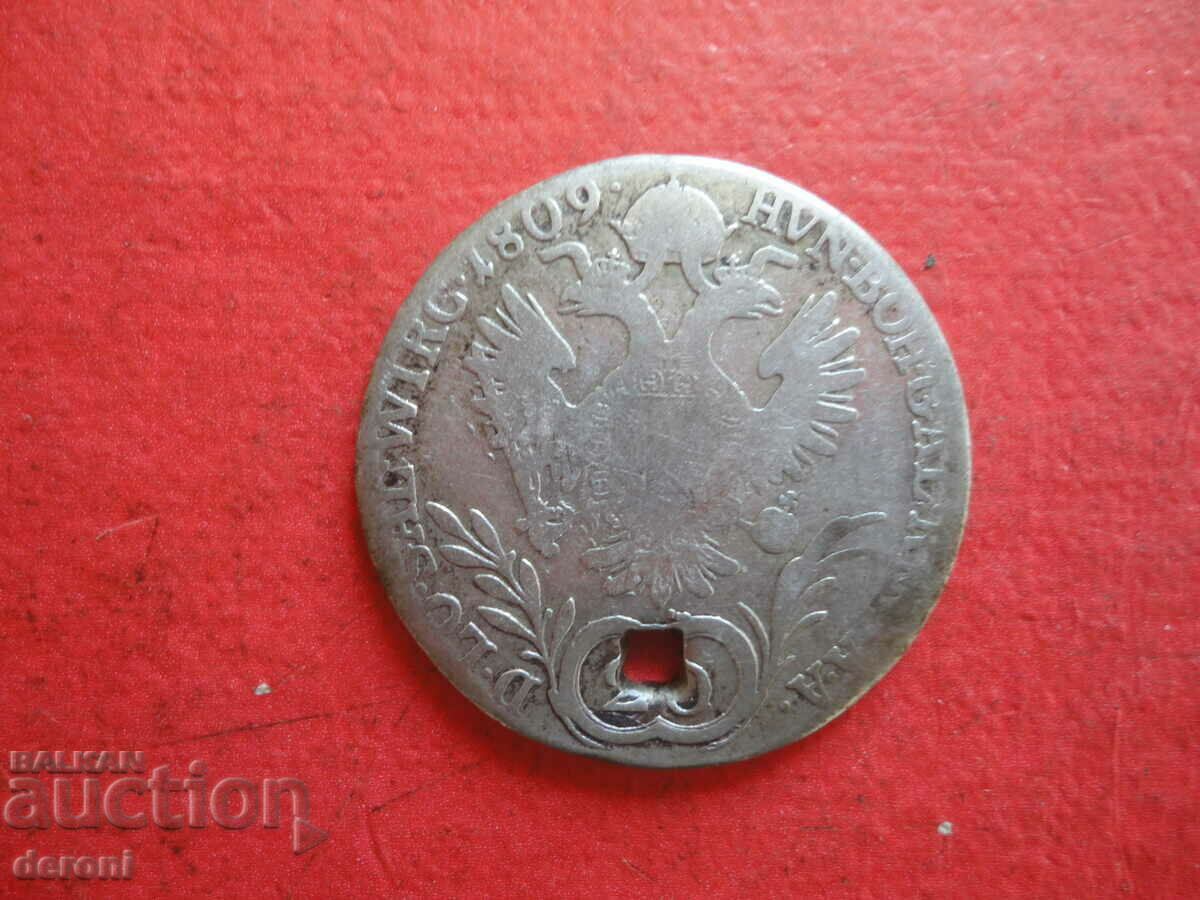 20 Kreuzer 1809 silver coin with price 15.00 BGN | € 7.67 20 Kreuzer 1809 silver coin with price 15.00 BGN | € 7.67