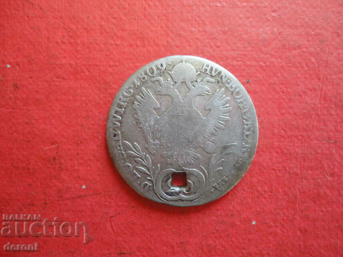 Auction 20 Kreuzer 1809 silver coin Auction 20 Kreuzer 1809 silver coin