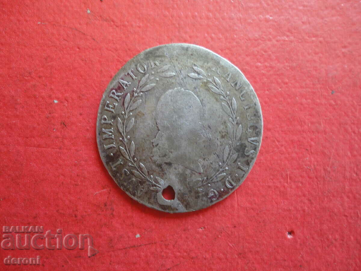 20 Kreuzer 1821 silver coin with price 15.00 BGN | € 7.67 20 Kreuzer 1821 silver coin with price 15.00 BGN | € 7.67