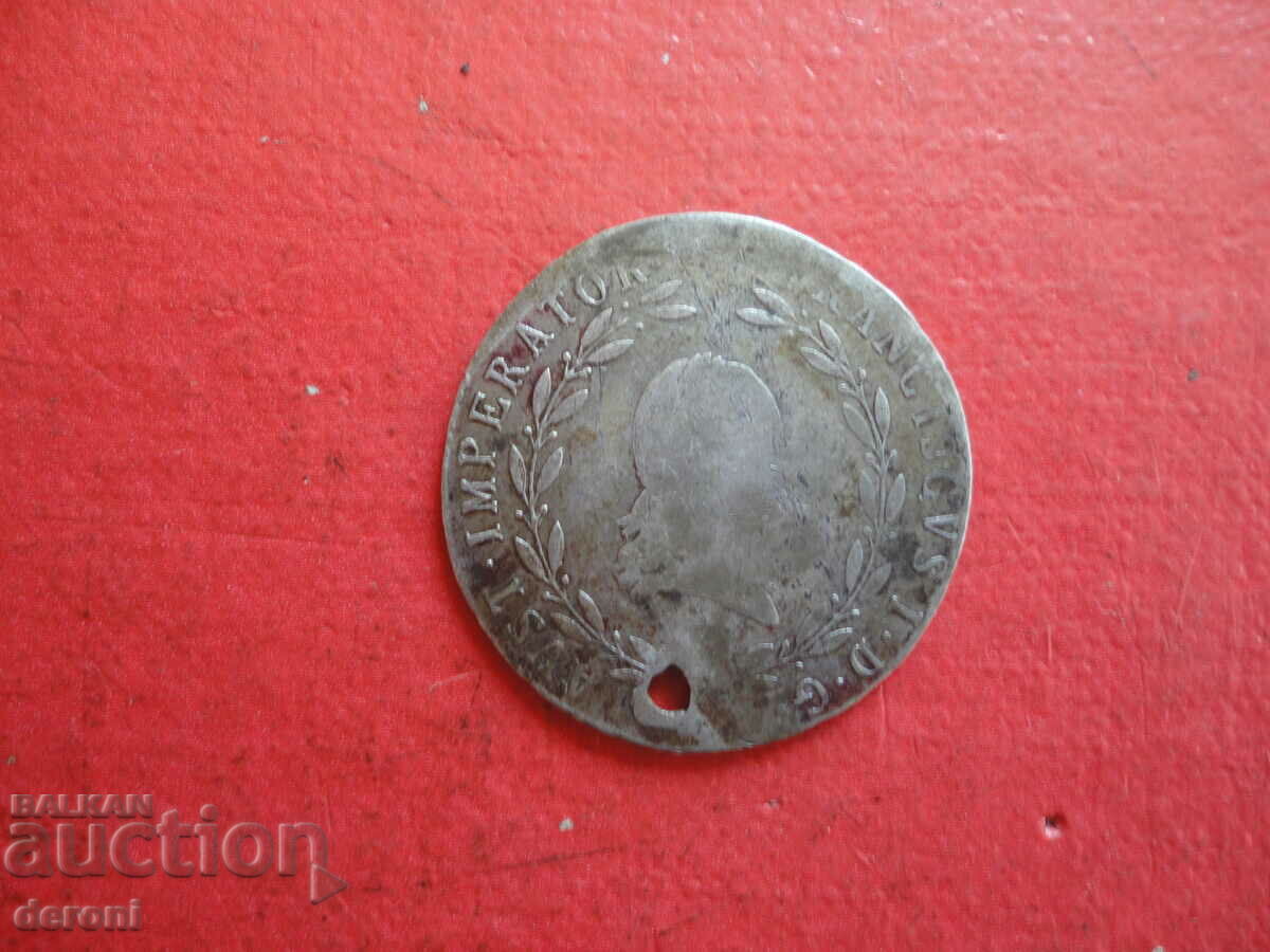 Auction 20 Kreuzer 1821 silver coin Auction 20 Kreuzer 1821 silver coin