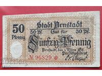 Банкнота-Германия-Тюрингия-Арнщат-50 пфенига 1917