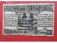 Банкнота-Германия-С.Рейн-Вестфалия-Гревенброх-25 пфен. 1919