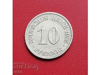 Germany-10 Pfennig 1905 E-Muldenhüten
