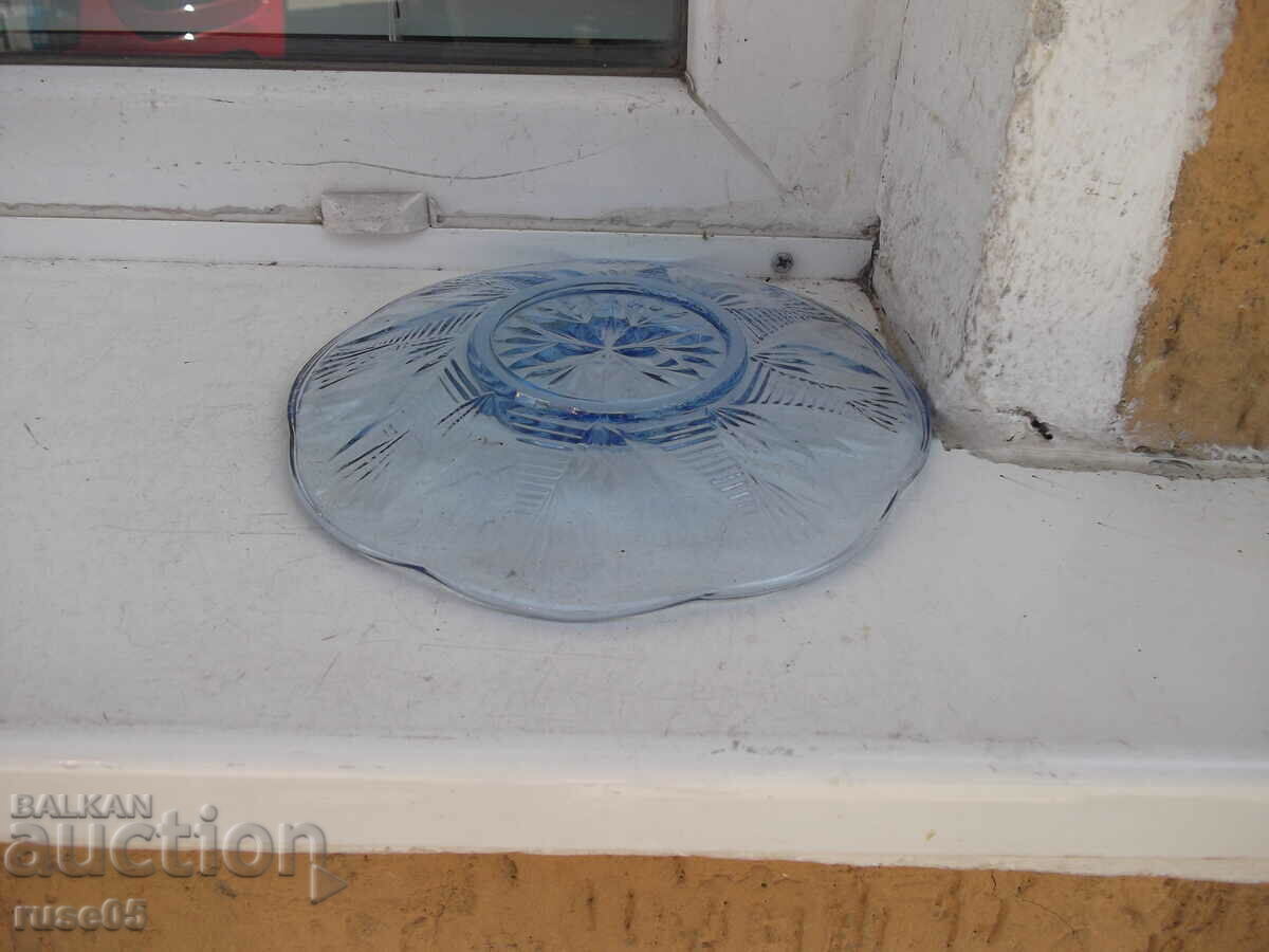 Farfurie de sticla albastru deschis de la Soca - 5 Farfurie de sticla albastru deschis de la Soca - 5