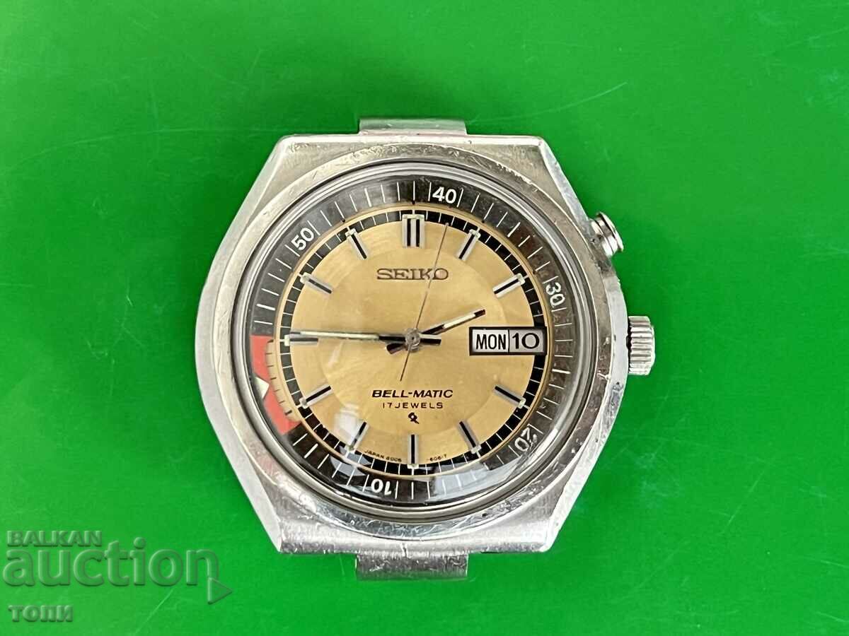 SEIKO BELL-MATIC AUTOMATIC JAPAN RARE WORKS NO WARRANTY