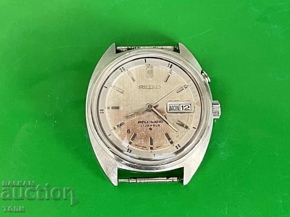 SEIKO BELL-MATIC AUTOMATIC JAPAN RARE WORKS NO WARRANTY