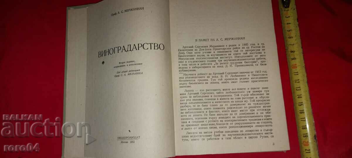 Auction  VINEYARD - A. MERZHANIAN