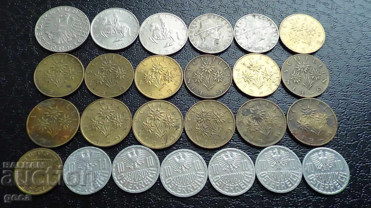 Πολλά νομίσματα Αυστρία - 25 τεμάχια με τιμή € 9.00 | 17.60 BGN
