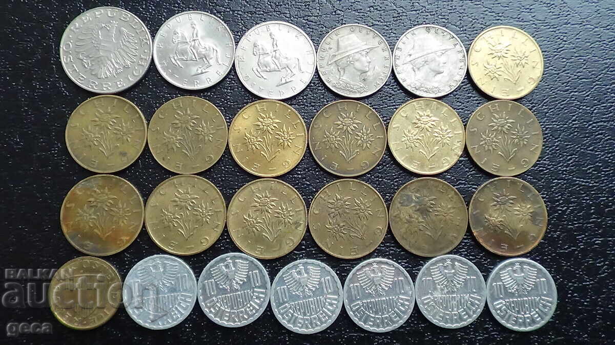 Delivery of Lot of coins Austria - 25 pieces Delivery of Lot of coins Austria - 25 pieces