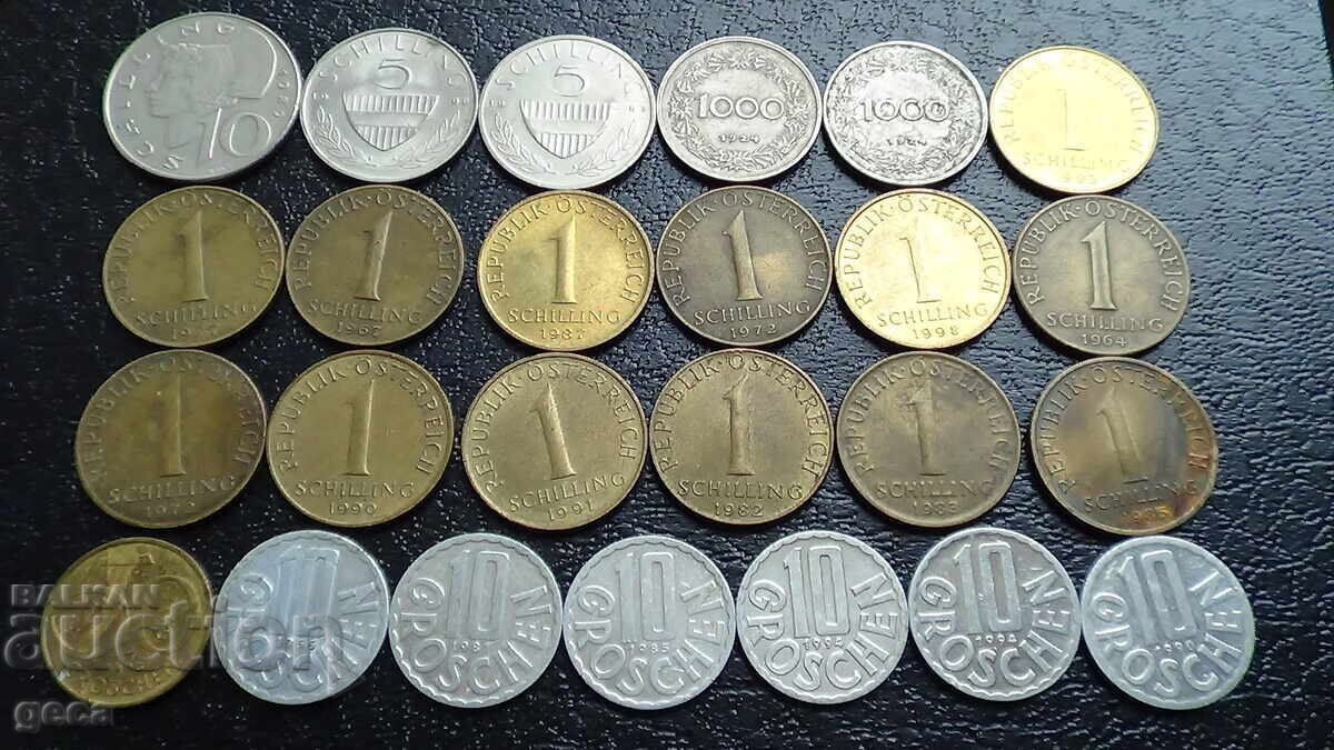 Lot of coins Austria - 25 pieces - 5 Lot of coins Austria - 25 pieces - 5
