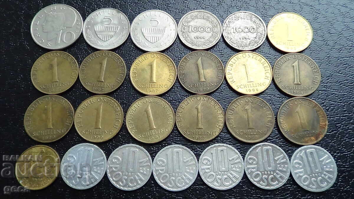 Lot of coins Austria - 25 pieces Lot of coins Austria - 25 pieces