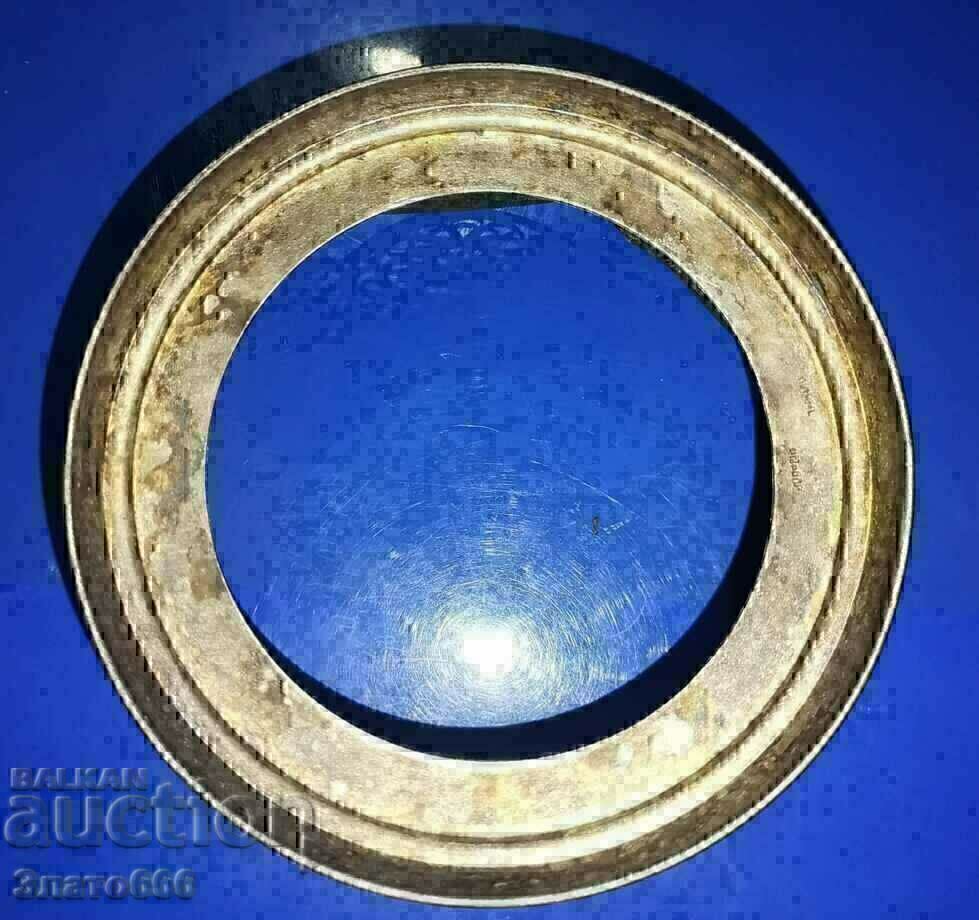 Δημοπρασία Παλιό ρωσικό επάργυρο σουβέρ, φιλιγκράν