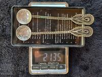 LINGURI UNICE FILIGRANE CU MONEDE AUTENTICE DE ARGINT