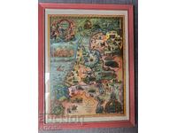 Old animated card lithograph