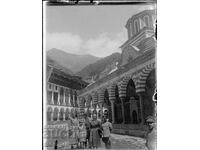 old glass negative, Rila Monastery