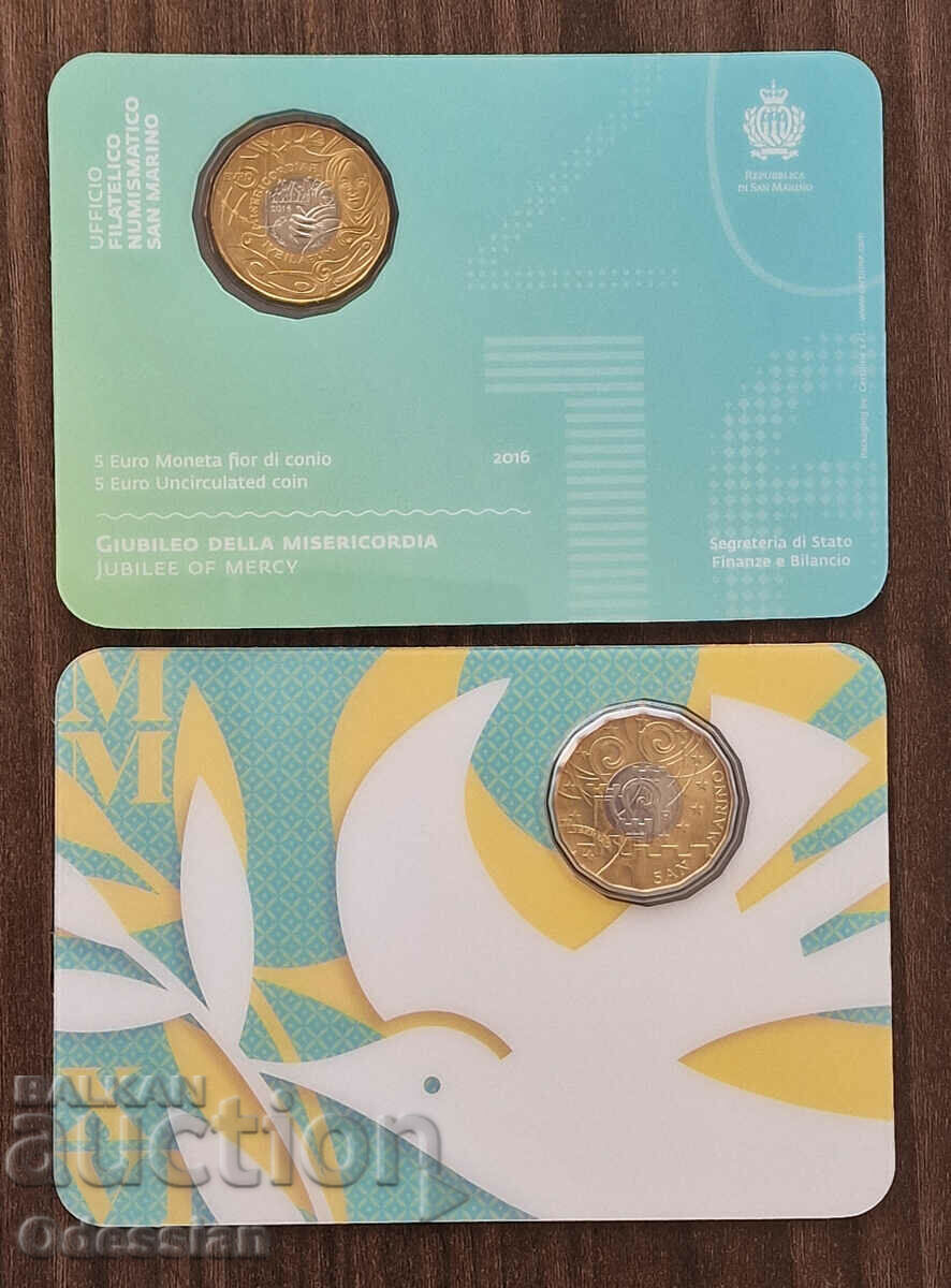 Licitație San Marino • 5 euro • Jubileul Milostivirii • 2016 Licitație San Marino • 5 euro • Jubileul Milostivirii • 2016