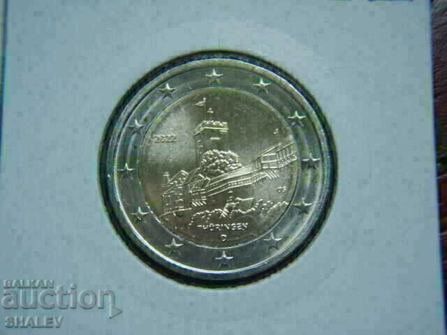 Delivery of 2 Euro 2022 Germany "Thuringen" A,D,F,G,J (Germany) - 2 euros