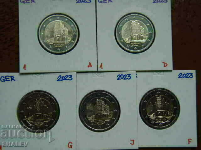 2 Euro 2023 Germany "Hamburg" A,D,F,G,J /Germany/ - 2 euros