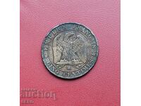 France-5 cents 1855 BB-Strasbourg