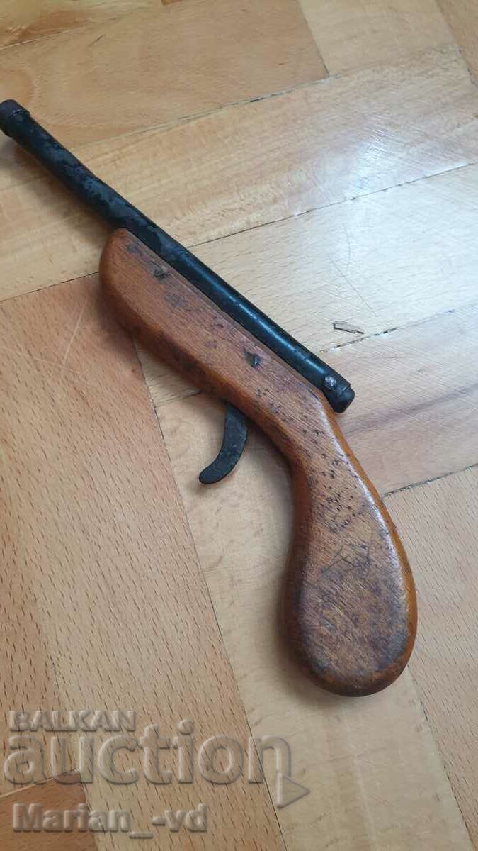 Old wooden toy gun with price 20.00 BGN | € 10.23 Old wooden toy gun with price 20.00 BGN | € 10.23