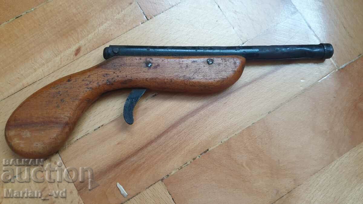 Auction Old wooden toy gun Auction Old wooden toy gun