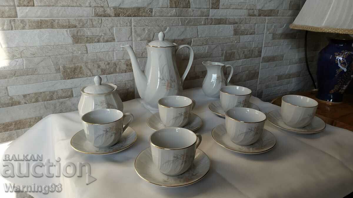 Auction  Beautiful porcelain coffee service - 17 pieces - Kitka Factory - #7