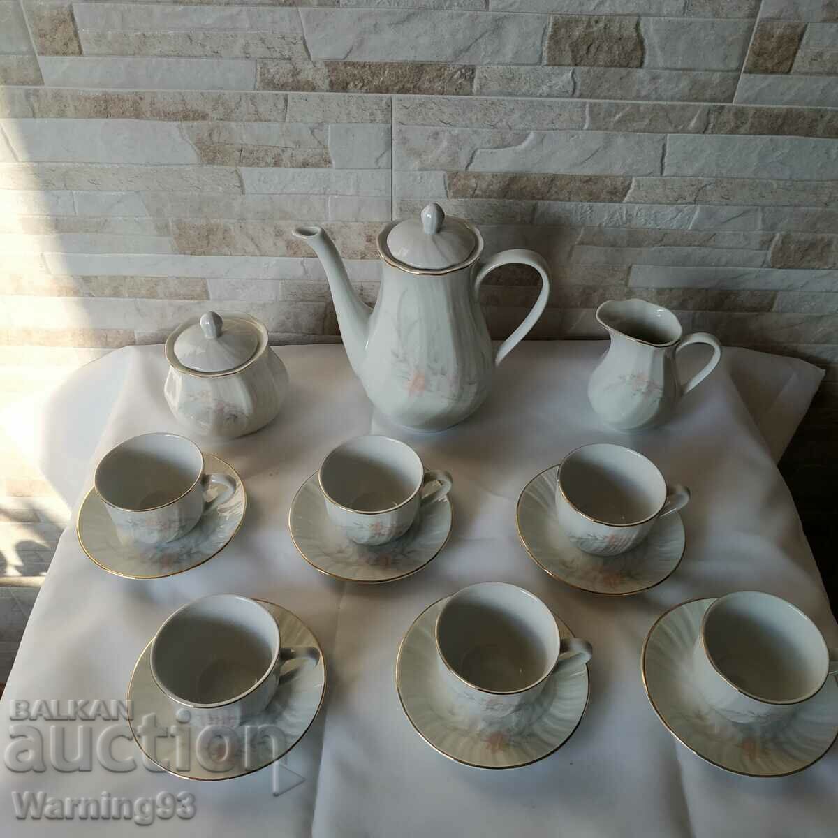 Delivery of Beautiful porcelain coffee service - 17 pieces - Kitka Factory - #7