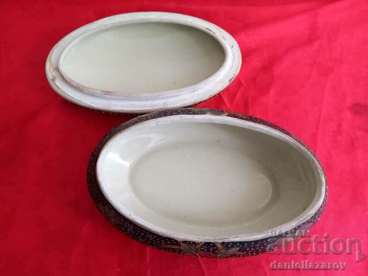 SATSUMA Porcelain Jewelry Box Marked! - 5