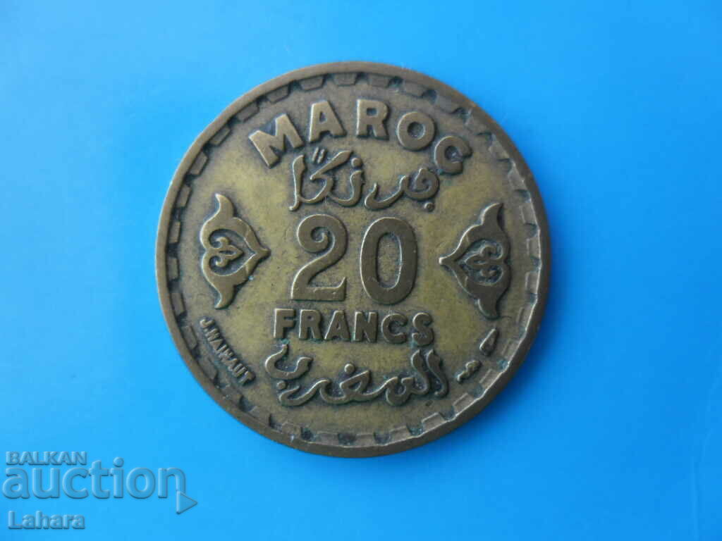 20 francs 1952. Morocco