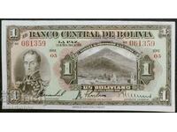 1 боливиано Боливия, 1 boliviano Bolivia 1928 г. UNC