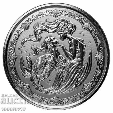 1 oz Silver Pacific Mermaid - Mother and Daughter 2023