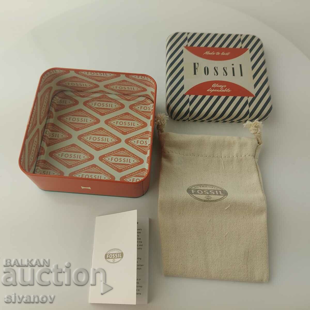 Интересна метална кутия от часовник Фосил Fossil #5592 - 5