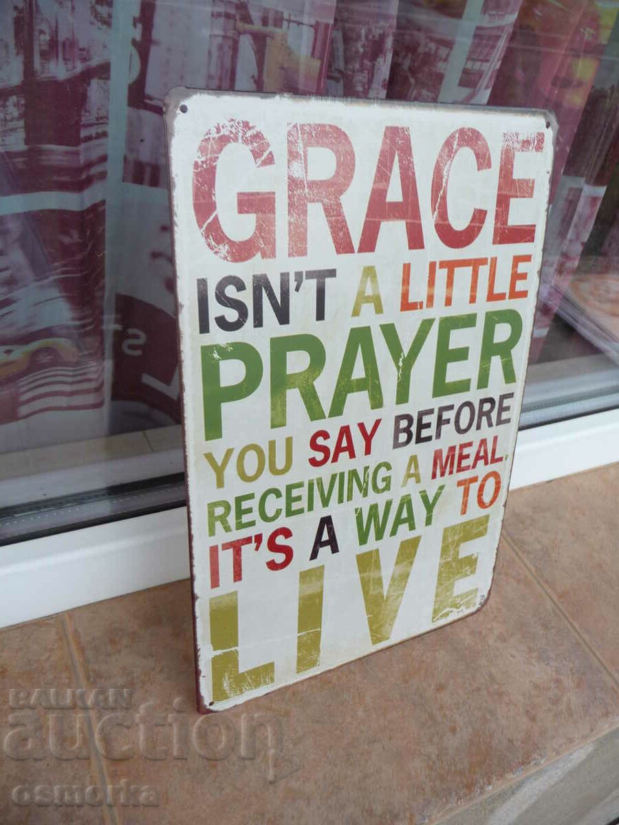 Metal plate inscription message about life messages prayer with price 18.00 BGN | € 9.20 Metal plate inscription message about life messages prayer with price 18.00 BGN | € 9.20
