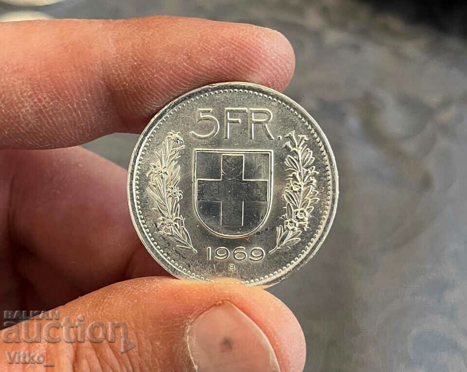 5 franci argint 1969