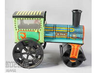 Old Czech mechanical metal toy roller model