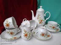 Beautiful Bulgarian porcelain coffee service