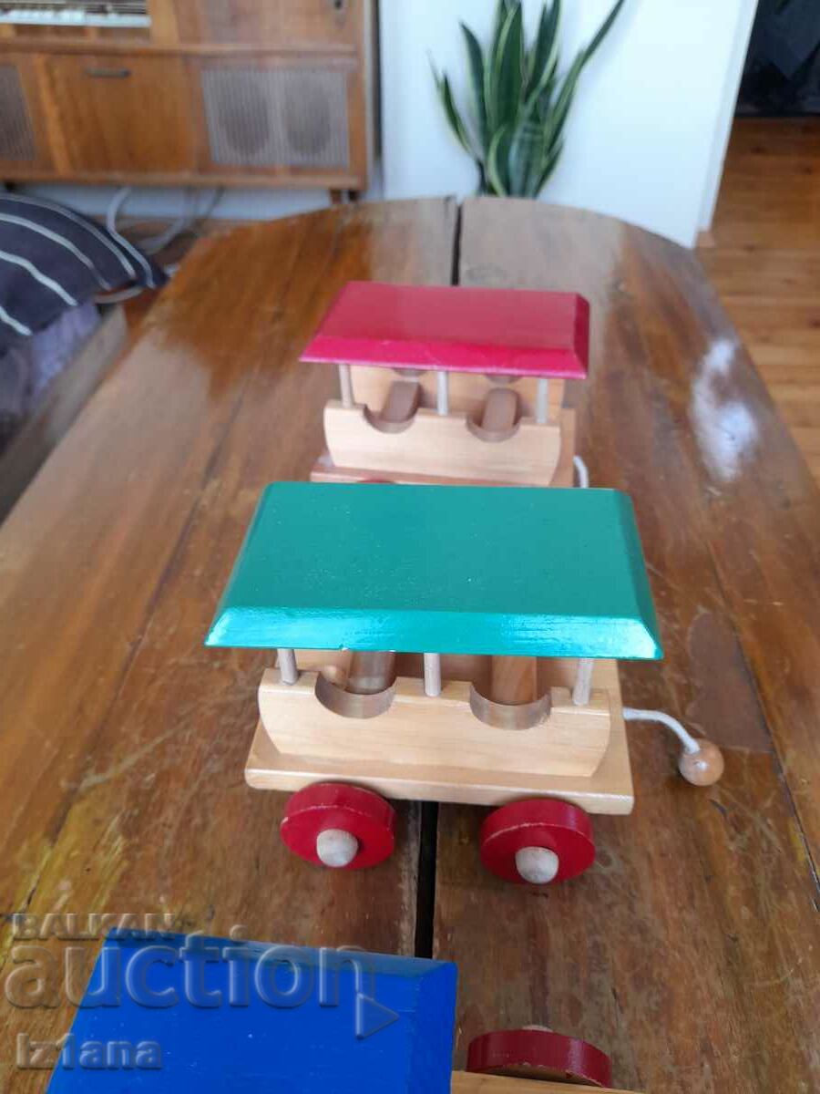 Auction Old wooden train Auction Old wooden train