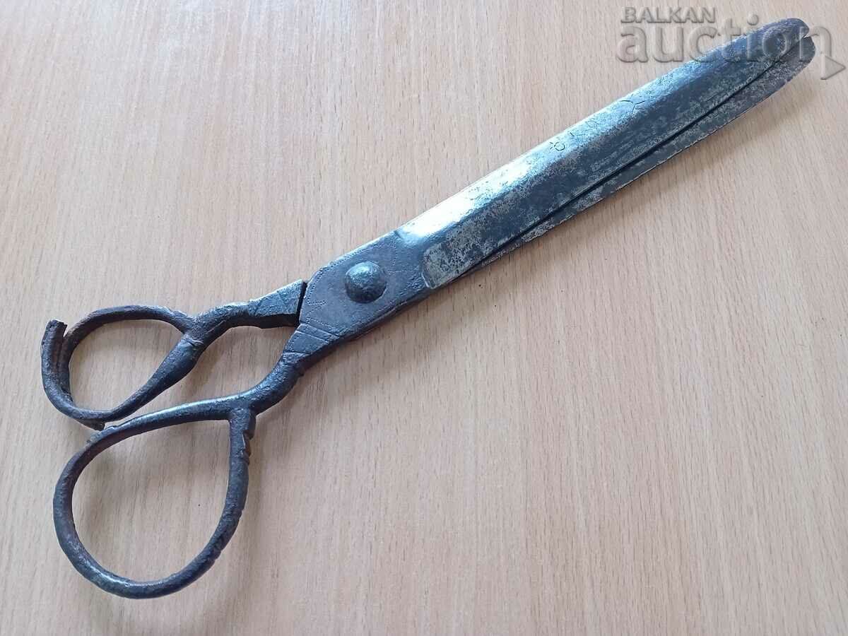 antique renaissance wrought iron large scissors