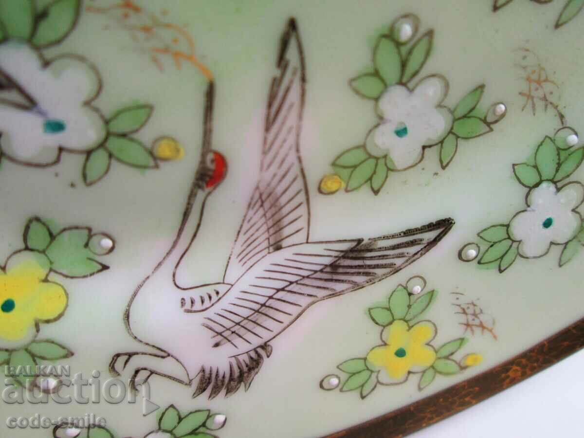 Old Japanese painted porcelain plate porcelain signed - 5 Old Japanese painted porcelain plate porcelain signed - 5