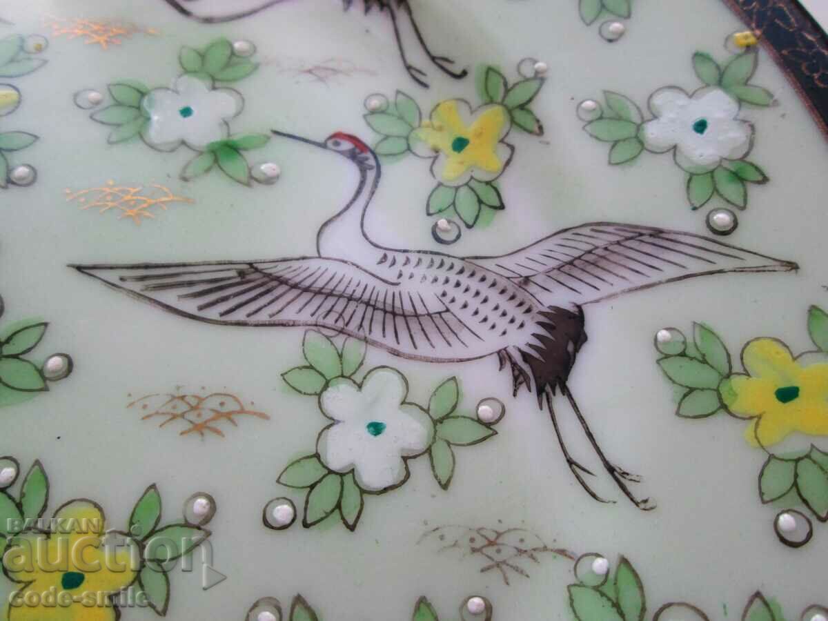 Old Japanese painted porcelain plate porcelain signed - 7 Old Japanese painted porcelain plate porcelain signed - 7