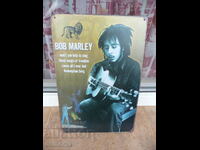 Bob marley music metal sign with guitar lion jamaica reggae top