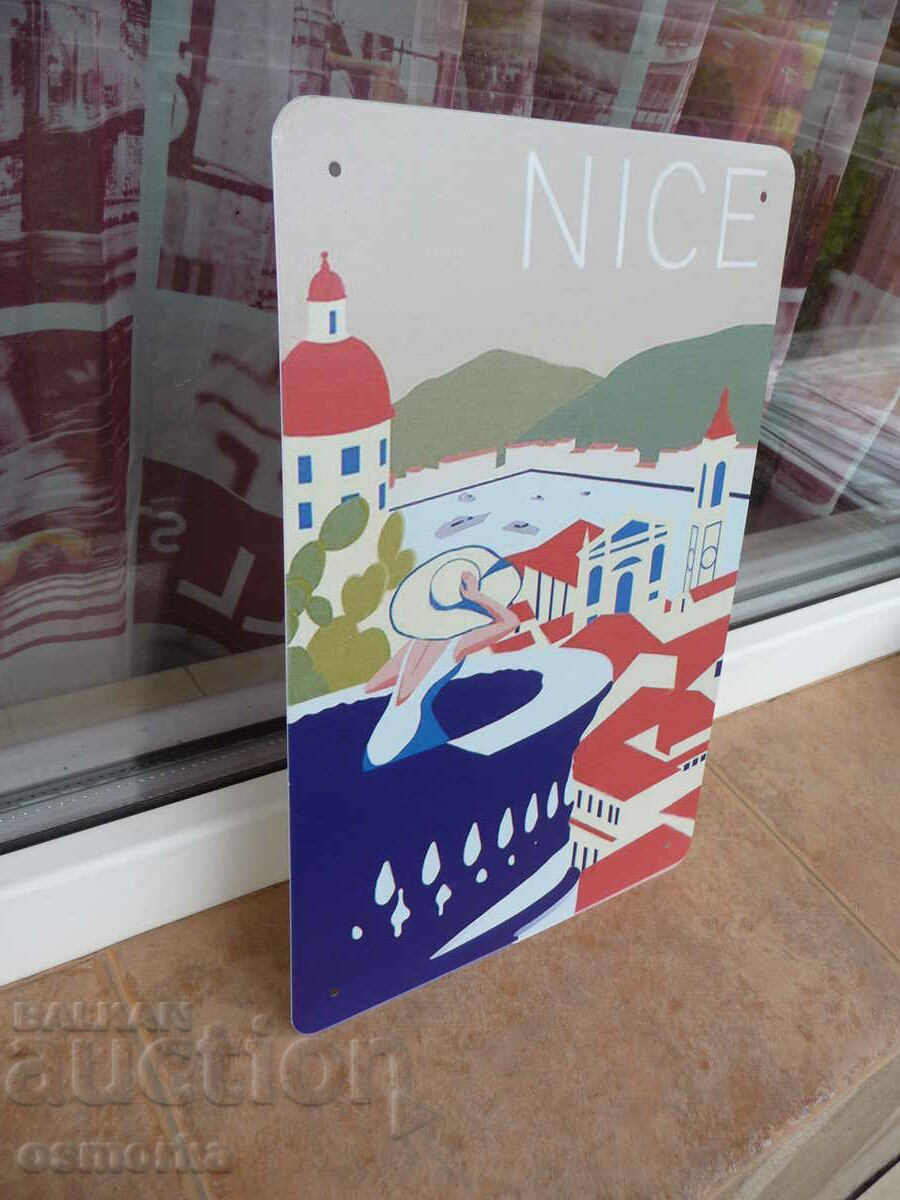 Nice Cote d'Azur French Riviera Loft metal sign with price 18.00 BGN | € 9.20 Nice Cote d'Azur French Riviera Loft metal sign with price 18.00 BGN | € 9.20