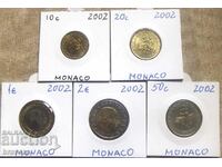 Monaco - LOT - EURO COINS - 2002